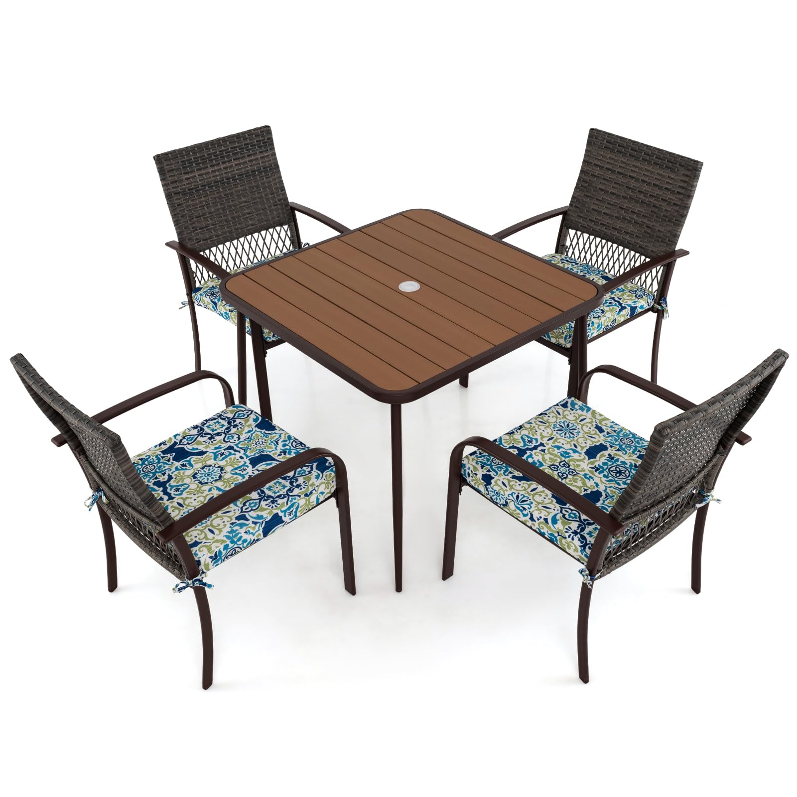 Tangkula 5 Pieces Patio Dining Set